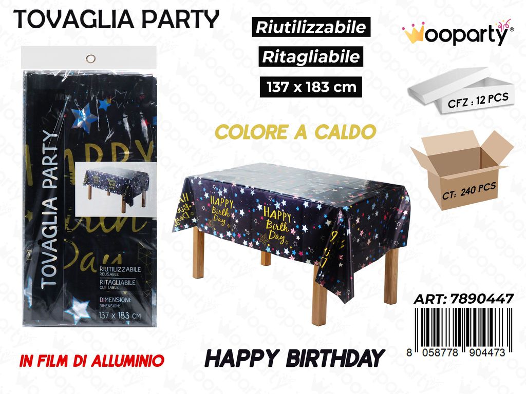 TOVAGLIA NERO HAPPY B. 137*183CM