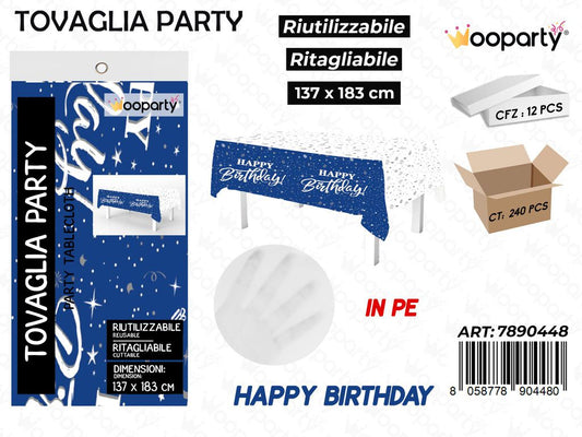 TOVAGLIA  H. BIRTHDAY BLU 137*183CM
