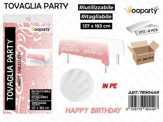 TOVAGLIA H. BIRTHDAY ROSA 137*183CM