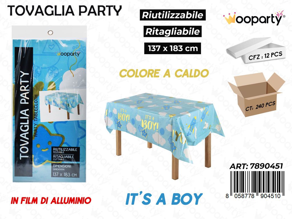 TOVAGLIA CELESTE ITS A BOY 137*183CM