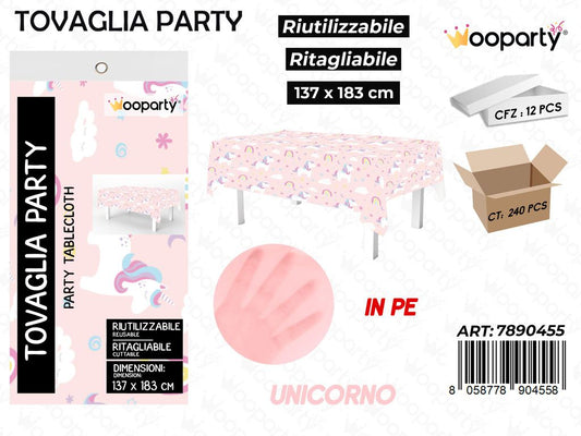 TOVAGLIA PARTY UNICORNO 137*183CM