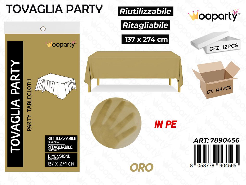 TOVAGLIA PARTY ORO 137*274CM