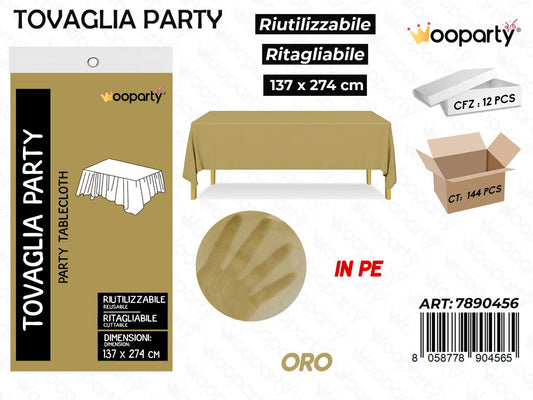 TOVAGLIA PARTY ORO 137*274CM