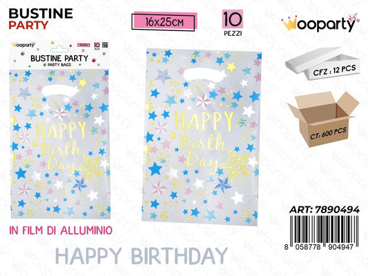 BUSTINE PARTY H.B ARG.10PCS 16*25CM