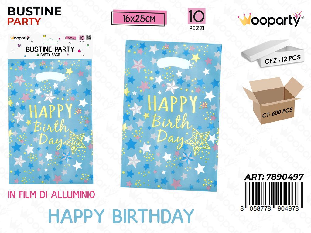BUSTINE PARTY H.B AZZ. 10PCS 16*25CM