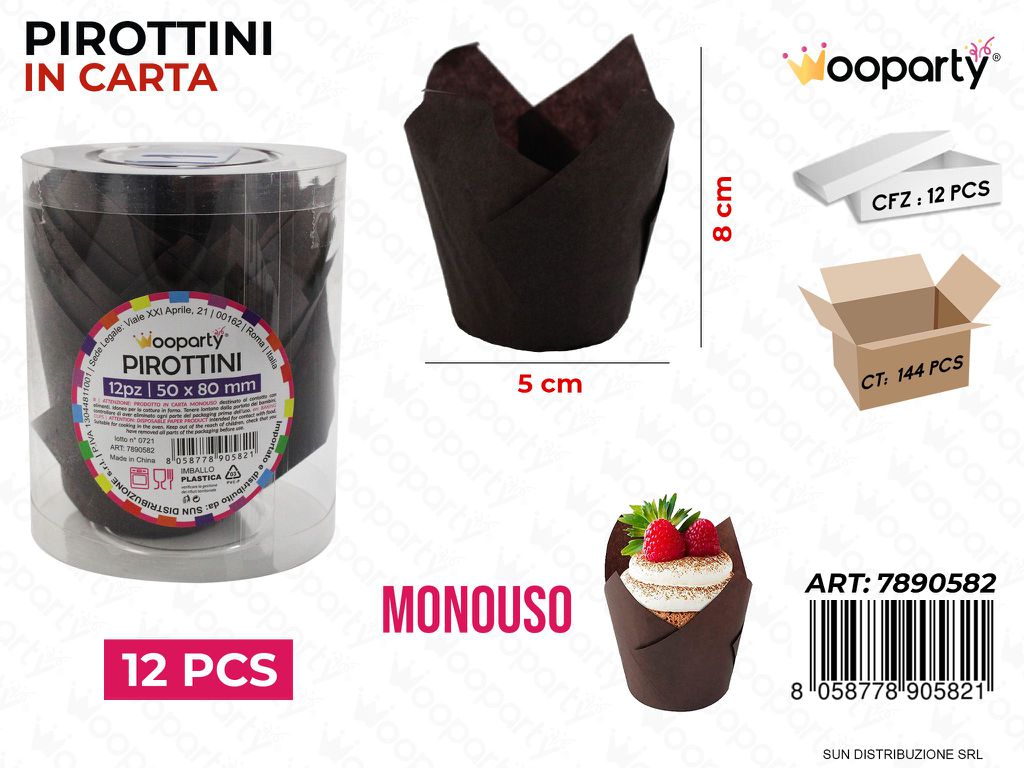 Pirottini in Carta Monouso 5*8CM 12PCS
