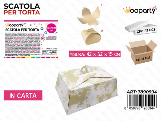 Wooparty Scatola per Torta 42*32*15CM