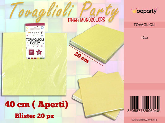 L. MONOCOLORS TOVAGLIOLI GIALLI 20PC- 40CM /PZ DA 12**
