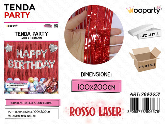 TENDA PARTY ROSSO LASER 100*200CM /PZ DA 6**