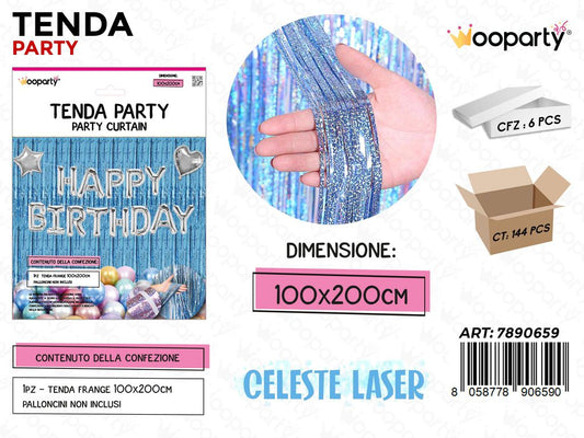 TENDA PARTY CELESTE LASER 100*200CM /PZ DA 6**