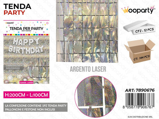 TENDA PARTY ARG. LASER  100*200CM /PZ DA 12**