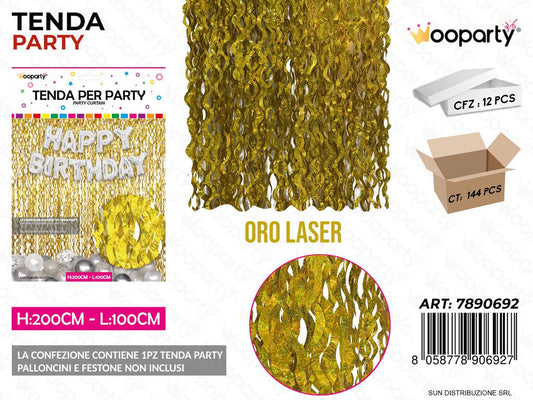 TENDA PARTY ORO LASER  100*200CM /PZ DA 12**
