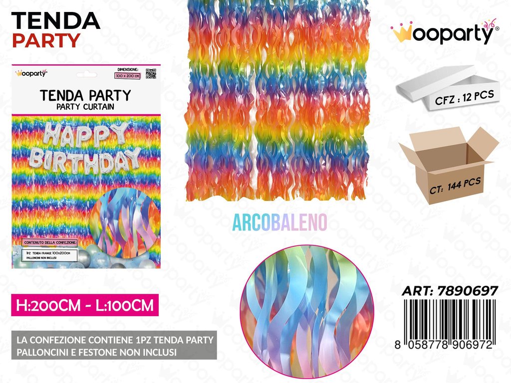 TENDA PARTY ARCOBALENO 100*200CM /PZ DA 12**