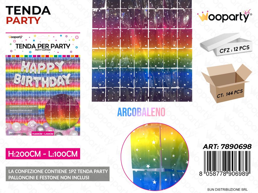 TENDA PARTY ARCOBALENO 100*200CM /PZ DA 12**
