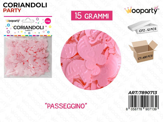 CORIANDOLI ROSA PASSEGGINO 15GR /PZ DA 12**
