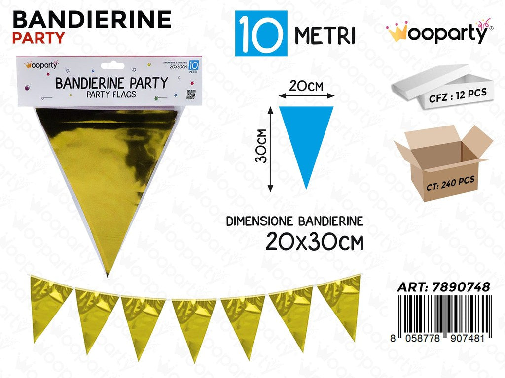 BANDIERINE ORO 20*30CM*10MT