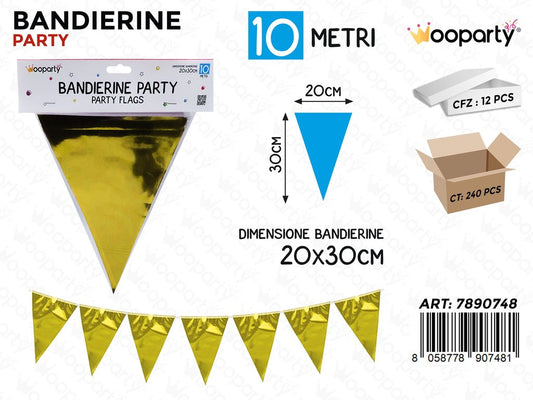 BANDIERINE ORO 20*30CM*10MT