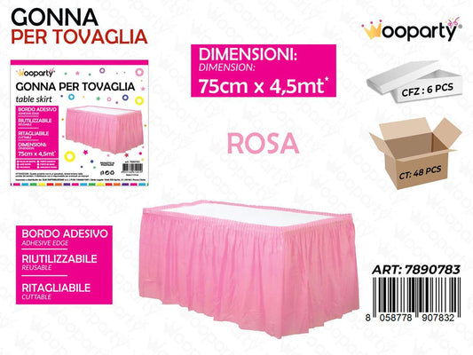 GONNA PER TOVAGLIA 75 CM*4.5MT ROSA /PZ DA 6**