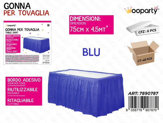 GONNA PER TOVAGLIA 75 CM*4.5MT BLU  /PZ DA 6**
