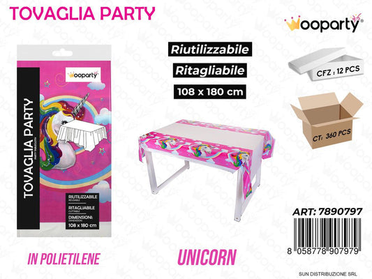 TOVAGLIA PARTY UNICORN RIUT. 108*180CM /PZ DA 12**
