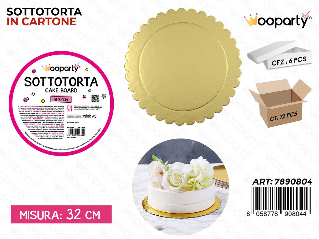 SOTTOTORTA IN CARTA ORO D. 32CM