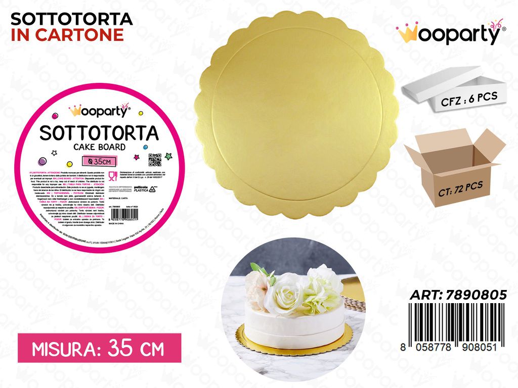 Wooparty Sottotorta in Carta Oro D. 35CM