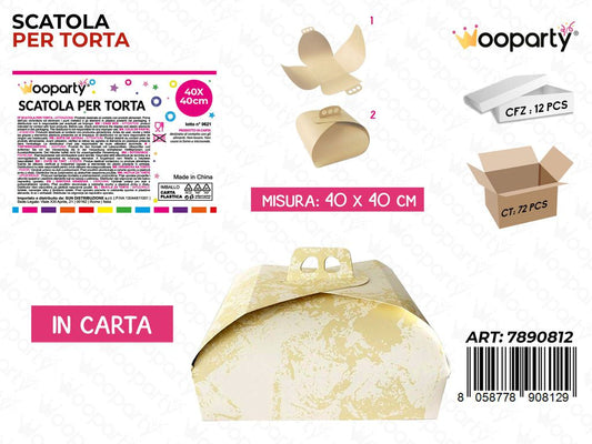 Scatola Porta Torta in Carta 40*40CM