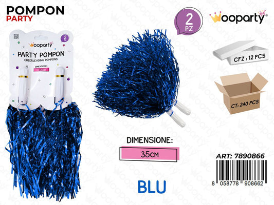 POMPON PARTY BLU 2PCS 35CM /PZ DA 12**