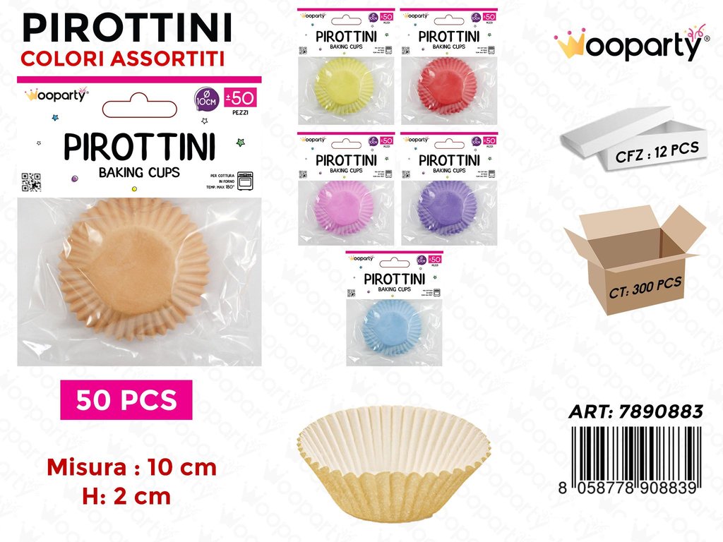 Pirottini Col. Ass. 10*2CM 50PCS
