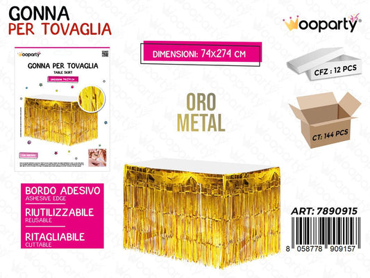 GONNA PER TOVAGLIA ORO METAL 74*274CM /PZ DA 12**