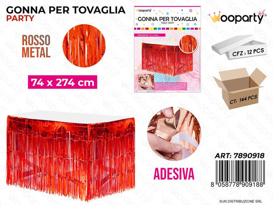 GONNA PER TOVAGLIA ROSSO METAL 74*274CM /PZ DA 12**