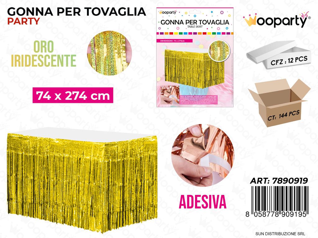 GONNA PER TOVAGLIA ORO IRIDESC. 74*274CM /PZ DA 12**