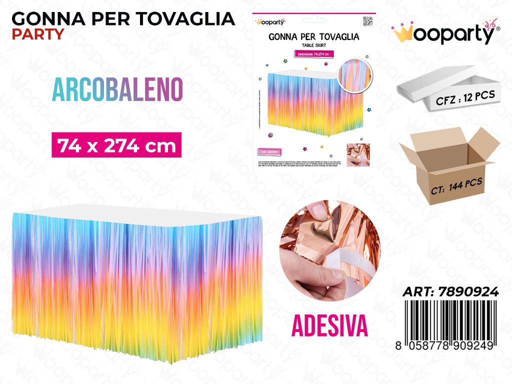 GONNA PER TOVAGLIA ARCOBALENO 74*274CM /PZ DA 12**