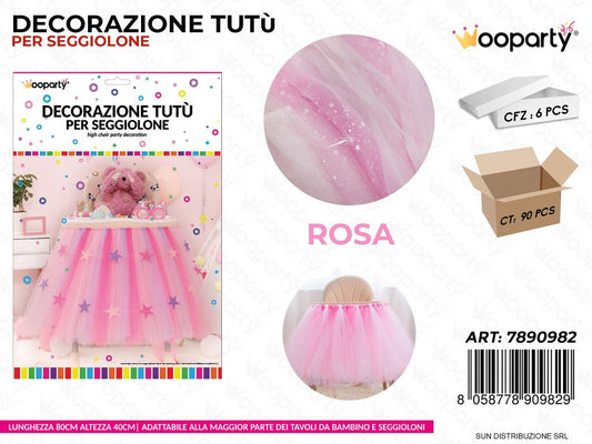 DEC. TUTU PER SEGGIOLINO ROSA 80*40CM /PZ DA 6**