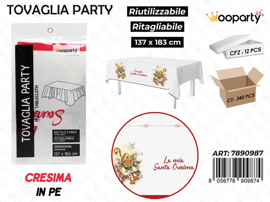 TOVAGLIA PARTY CRESIMA RIUT. 137*183CM /PZ DA 12**
