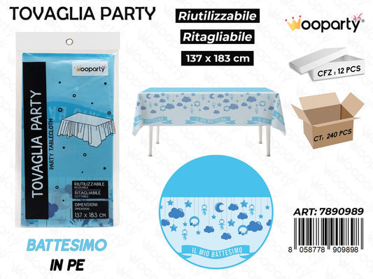 TOVAGLIA PARTY BATTESIMO BOY RIUT. 137*183CM /PZ DA 12**