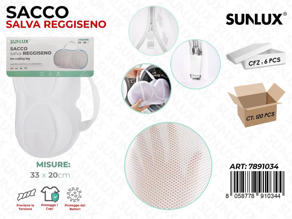 Sunlux Sacco Salva Reggiseno 33*20CM / Pz da 6