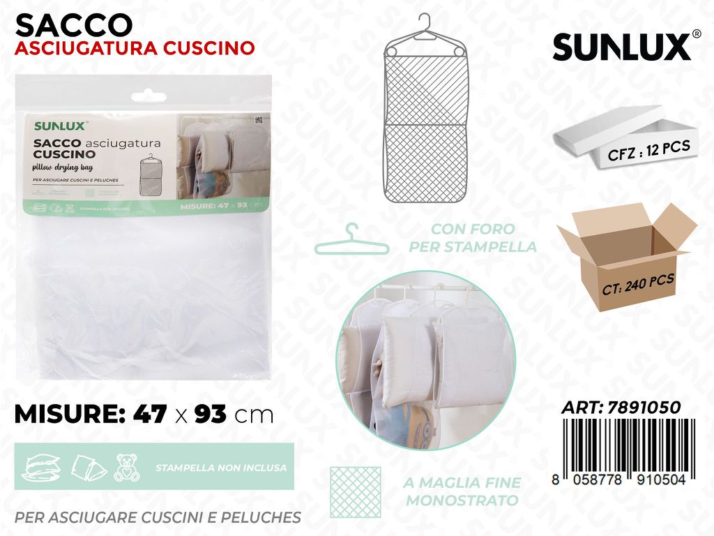 Sunlux Sacco Asciugatura Cuscino 47*93CM