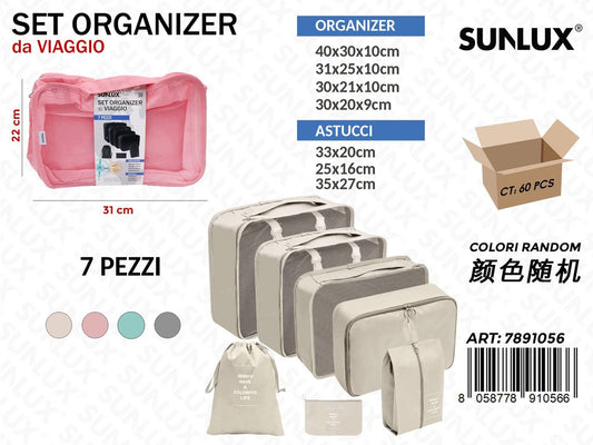 Sunlux Set Organizer da Viaggio 7PCS Ass.