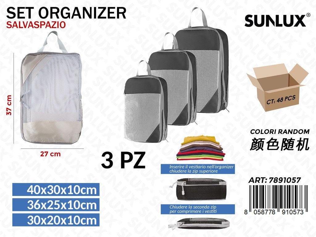 Sunlux Set Organizer da Viaggio 3PCS Ass.