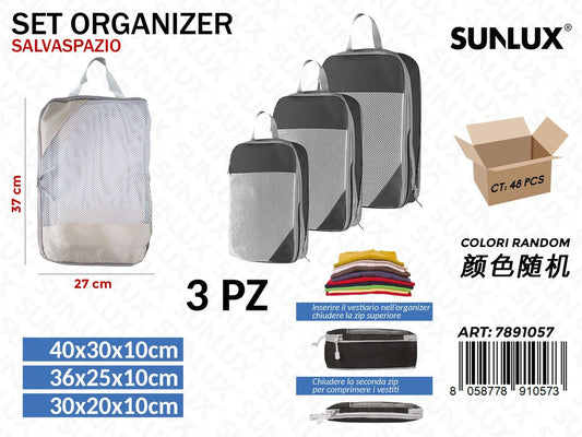 Sunlux Set Organizer da Viaggio 3PCS Ass.