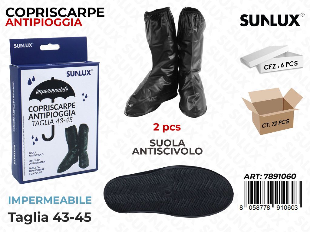 Sunlux Copriscarpe Antipioggia Imperm. 1PAIO 43-45