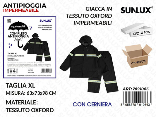 Sunlux Imperm. Antipioggia Ass. Tg.xl 63*73*98CM