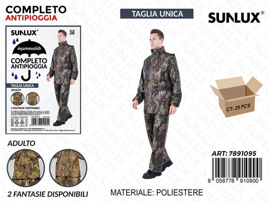 Sunlux Poncho Antipioggia Imperm. Tu Ass.