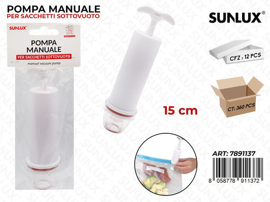 Pompa Manuale per Sacchetti Sottovuoto 15CM