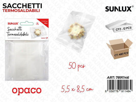 Sacchetti Termosaldati Opaco 50PCS 5.5*8.5CM
