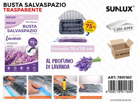 Busta Salvaspazio Trasp. Lavanda 70*110CM