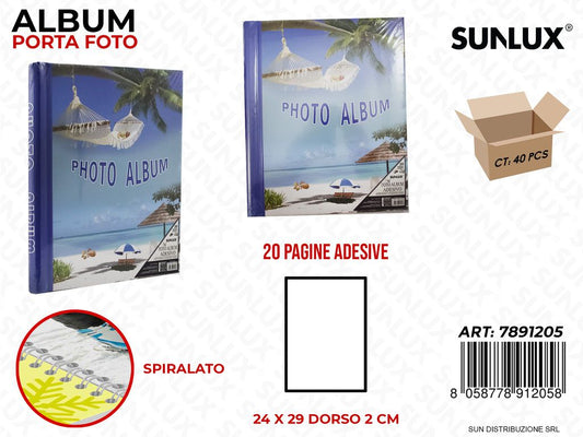 Album Foto Spiralato 20 Pag. Adesive