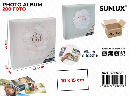 Sunlux Album Foto Girl-boy 200F. 22.5*22*4.5CM