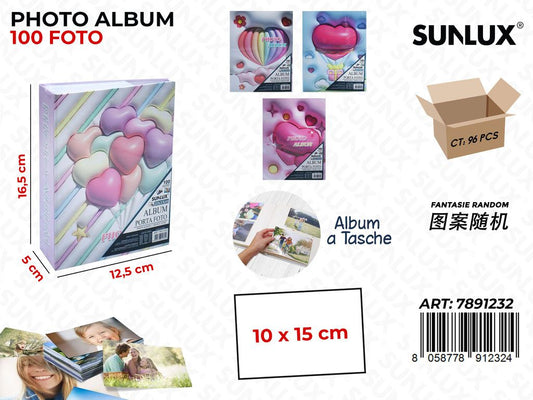 Sunlux Album Foto a Tasche Ass. 100F. 12.5*16.5*5CM